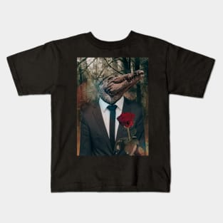 Crocodile in Suit Kids T-Shirt